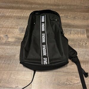 Gymshark Black Men’s Backpack - Logo Tape Accent
